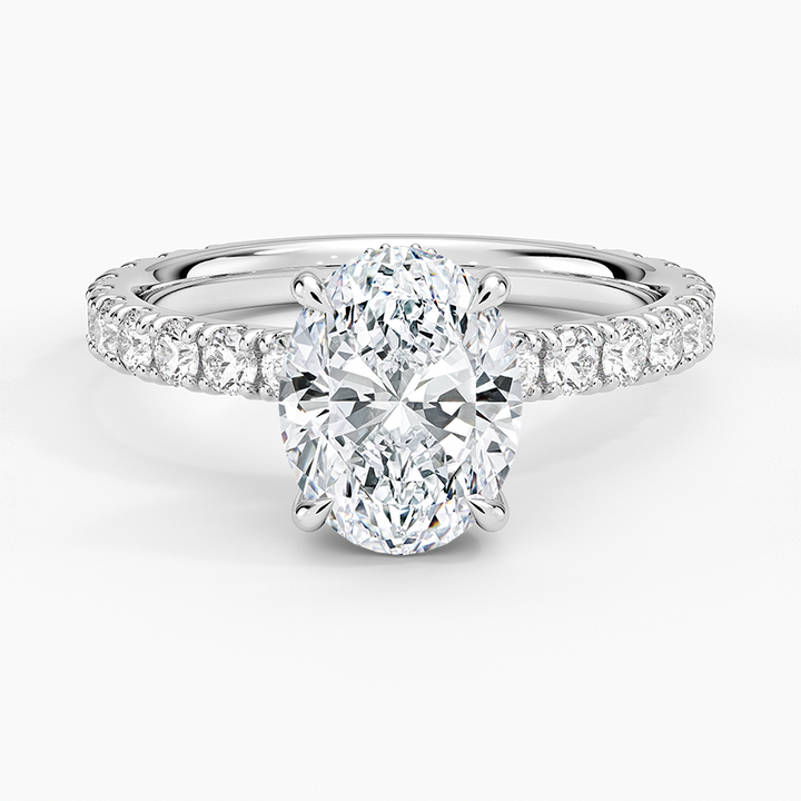 Oval Moissanite French Set PavΓ© Hidden Halo Ring: A Buyer's Guide