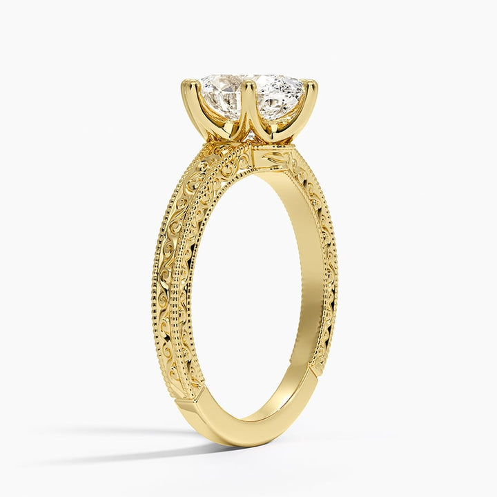 Oval Moissanite Vintage Scroll Engraved Ring: A Buyer's Guide