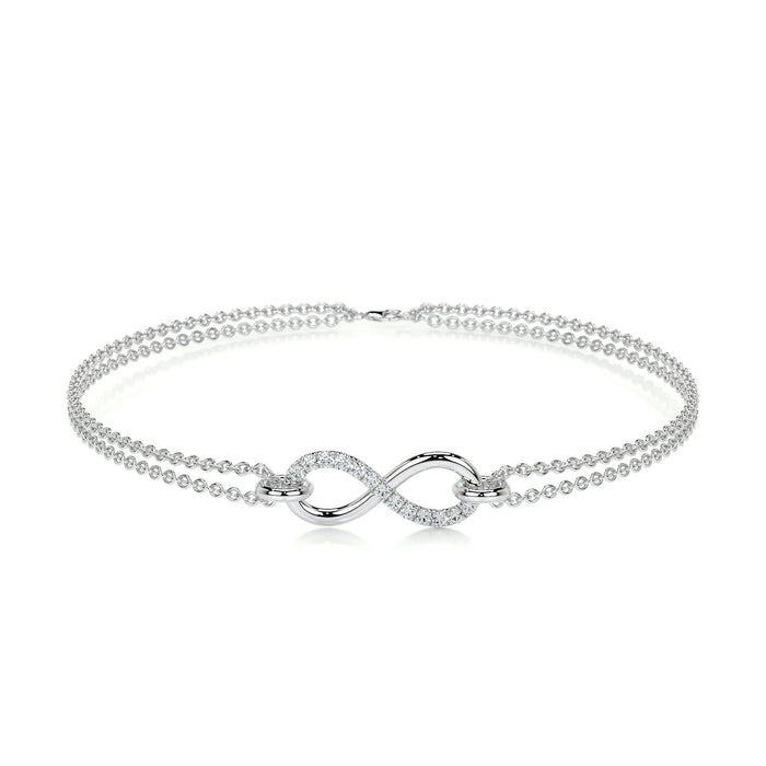 Infinity Double Chain Moissanite Bracelet image 1