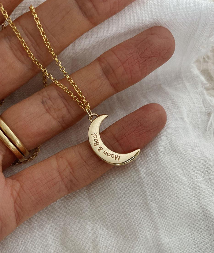 Crescent Moon Star Set Moissanite Pendant Necklace image 2