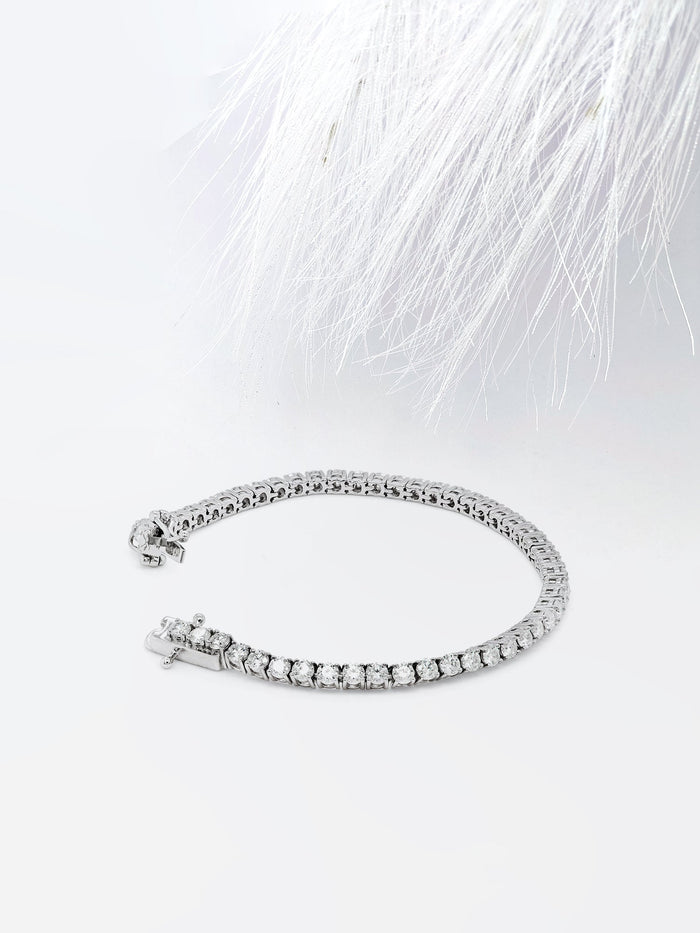 Classic Round Four Prong Moissanite Tennis Bracelet image 2