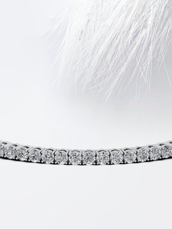 4mm Round Large Prong Moissanite Tennis Bracelet image 2