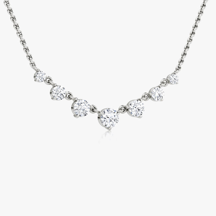 Seven Stone Round Smile Moissanite Pendant Necklace image 2