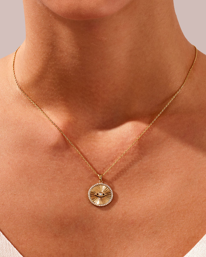 Evil Eye Moissanite Pendant Necklace image 2