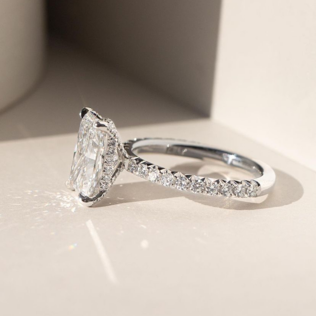 14K Solid Gold Moissanite Ring