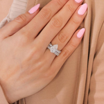 Load image into Gallery viewer, Custom Handmade Pear Cut Moissanite Ring