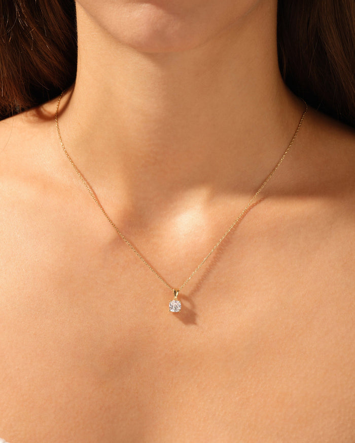 Cushion Cut Solitaire Cable Chain Moissanite Pendant Necklace image 2