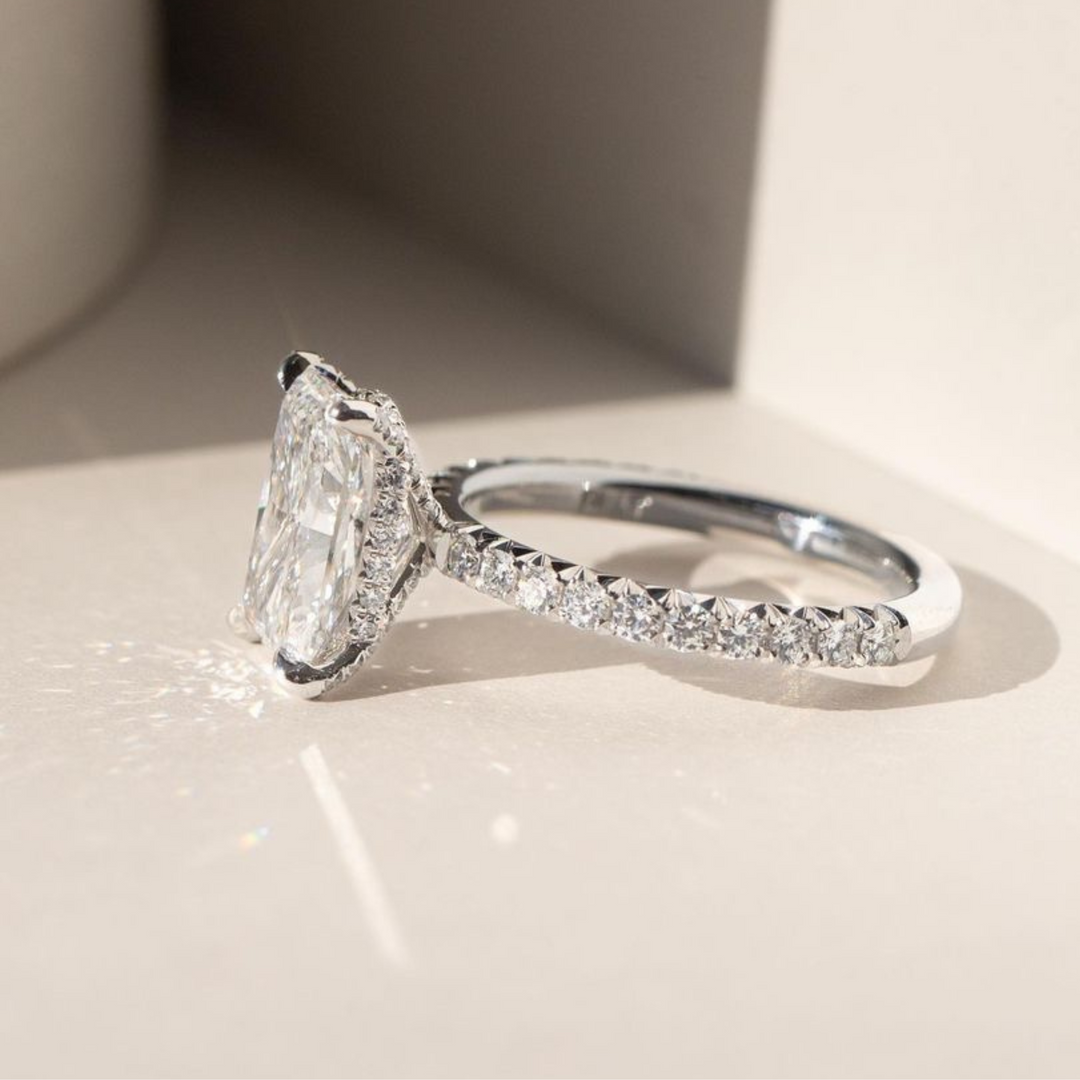 Elegant Hidden Halo Engagement Jewelry