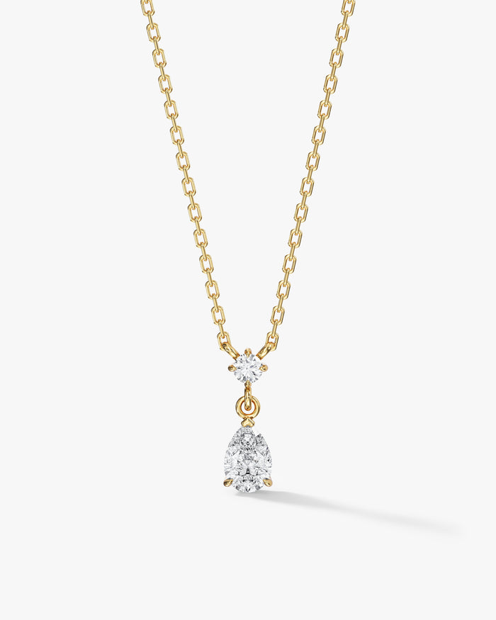 Pear Drop Moissanite Pendant Necklace image 1