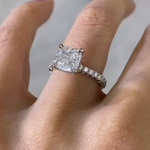 Load image into Gallery viewer, Custom Handmade Cushion Engagement Ring