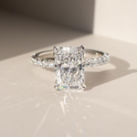Load image into Gallery viewer, 4 CT Radiant Cut Moissanite Engagement Ring