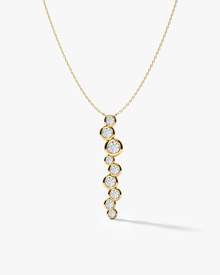 Cascading Bubble Moissanite Pendant Necklace image 2