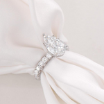 Load image into Gallery viewer, Luxury Hidden Halo Anniversary Moissanite Ring