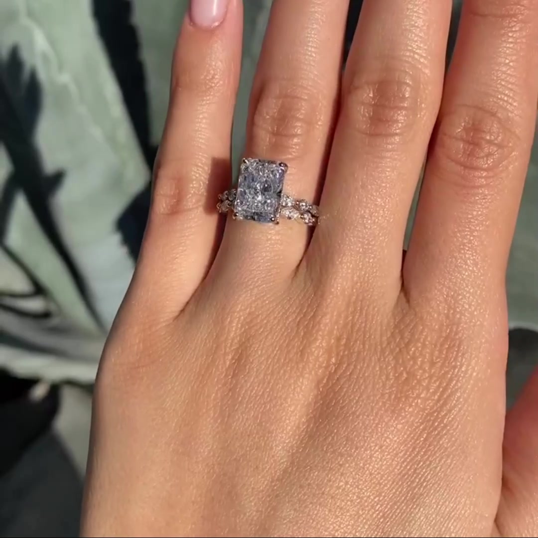Elegant Radiant Cut Bridal Jewelry