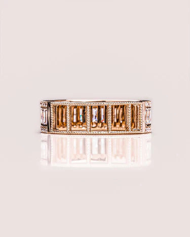 1.50 CT radiant & Round Cut Lab Grown Diamond Wedding Band Gift For Her Mapple Gems