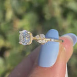 Load image into Gallery viewer, Conflict-Free Round Cut Moissanite Bridal Ring with Sparkling Accent Stones