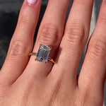 Load image into Gallery viewer, Modern Hidden Halo Bridal Ring