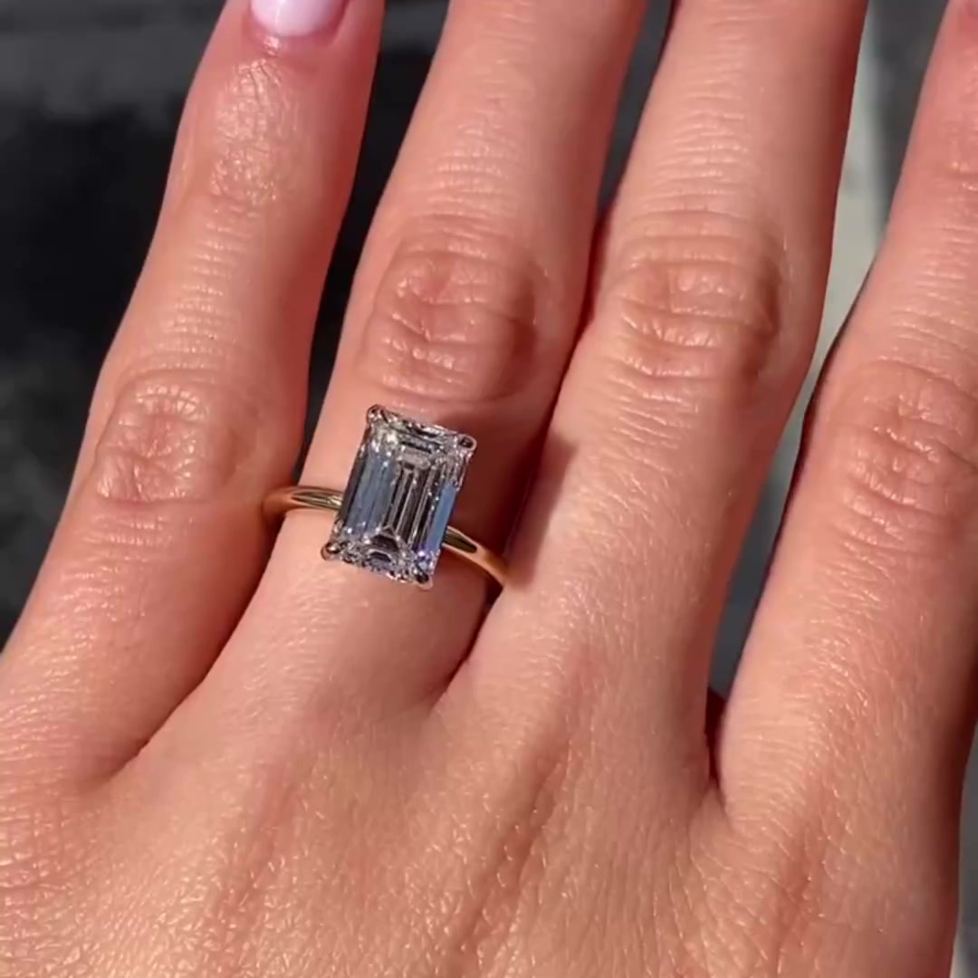 Modern Hidden Halo Bridal Ring
