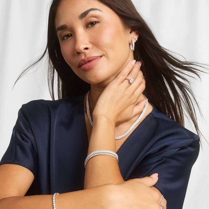 Marquise Moissanite Tennis Bracelet front