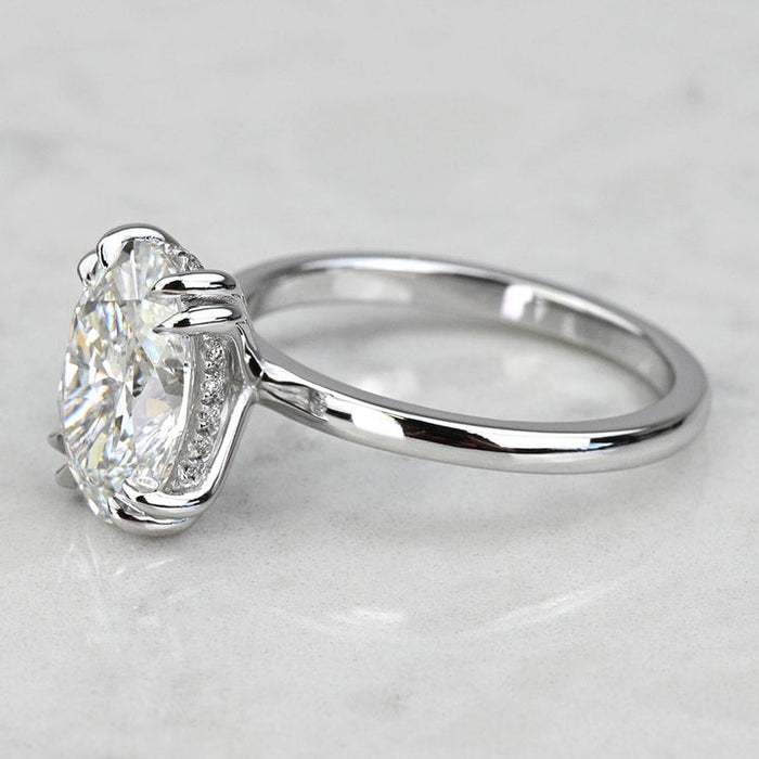 2.50 CT Oval Cut Lab Grown Diamond Solitaire Engagement Ring Mapple Gems