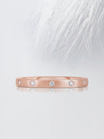 Load image into Gallery viewer, 2.50mm Round Cut Moissanite Flush Set Diamond Wedding Band Mapple Gems