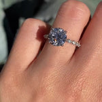 Load image into Gallery viewer, Round Brilliant Cut Moissanite Engagement Ring Hidden Halo Pave Wedding Ring Mapple Gems