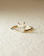 Load image into Gallery viewer, 3 CT Oval Moissanite Engagement Ring in 14K Gold – Solitaire Wedding Ring