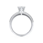 Load image into Gallery viewer, Round Cut Moissanite Pave Engagement Ring Vintage 6-Prong Solitaire Wedding Ring Mapple Gems