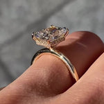 Load image into Gallery viewer, VVS Clarity Radiant Cut Promise Ring