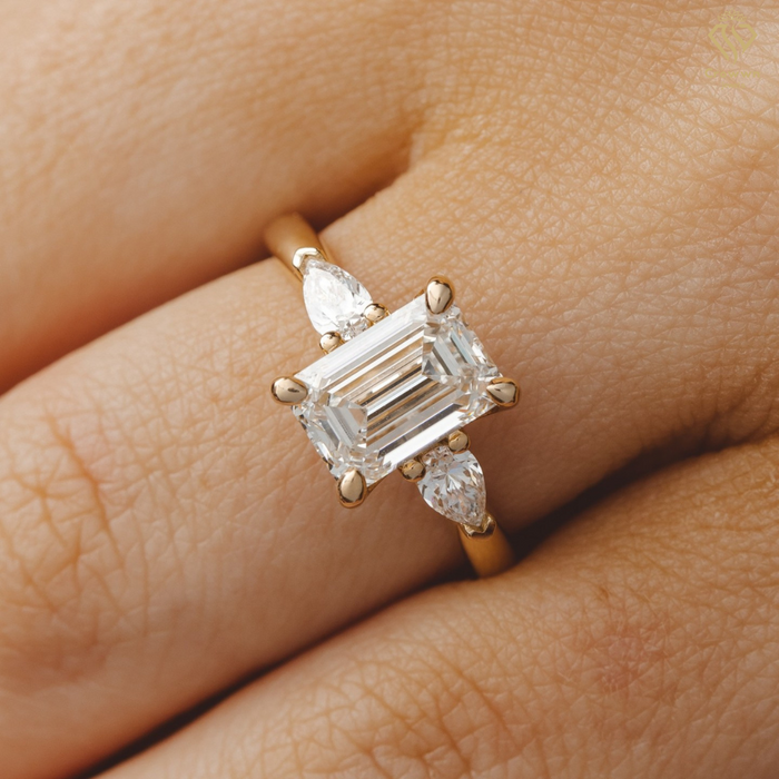 Emerald Cut Three Stone reality