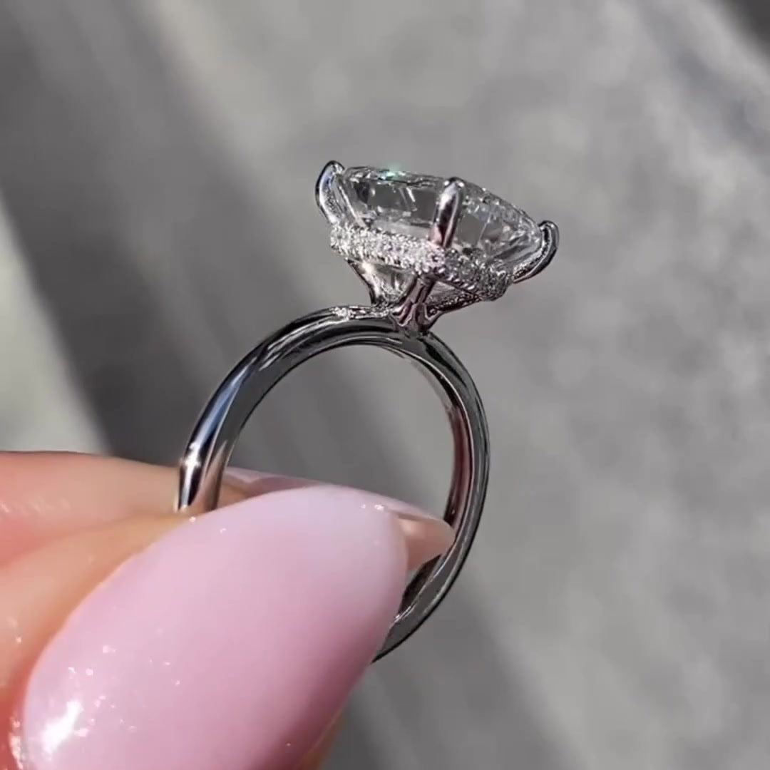 Handmade Emerald Shape Anniversary Ring
