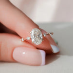 Load image into Gallery viewer, Solid Gold Oval Cut Engagement Jewelry