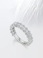 Load image into Gallery viewer, Asscher Cut Moissanite 3/4 Diamond Wedding Band for Women Mapple Gems