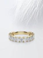 Load image into Gallery viewer, Asscher Cut Moissanite 3/4 Diamond Wedding Band for Women Mapple Gems