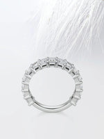 Load image into Gallery viewer, Asscher Cut Moissanite 3/4 Diamond Wedding Band for Women Mapple Gems