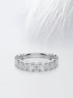 Load image into Gallery viewer, Asscher Cut Moissanite 3/4 Diamond Wedding Band for Women Mapple Gems