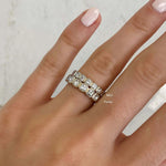 Load image into Gallery viewer, Asscher Cut Moissanite Bezel Set Eternity Diamond Wedding Band Mapple Gems