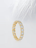 Load image into Gallery viewer, Asscher Cut Moissanite Bezel Set Eternity Diamond Wedding Band Mapple Gems