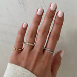 Load image into Gallery viewer, Asscher Cut Moissanite Bezel Set Eternity Diamond Wedding Band Mapple Gems