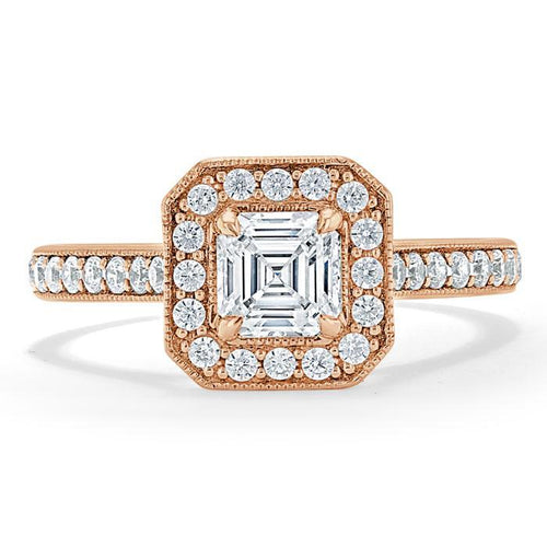2 CT Asscher Cut Moissanite Engagement Ring Mapple Gems