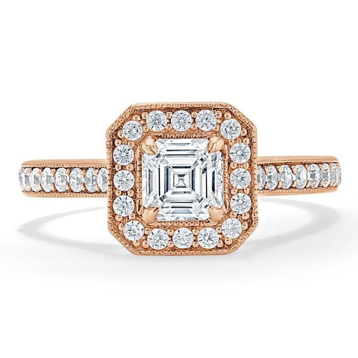 2 CT Asscher Cut Moissanite Engagement Ring Mapple Gems