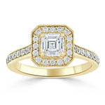 Load image into Gallery viewer, 2 CT Asscher Cut Moissanite Engagement Ring Mapple Gems