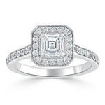 Load image into Gallery viewer, 2 CT Asscher Cut Moissanite Engagement Ring Mapple Gems