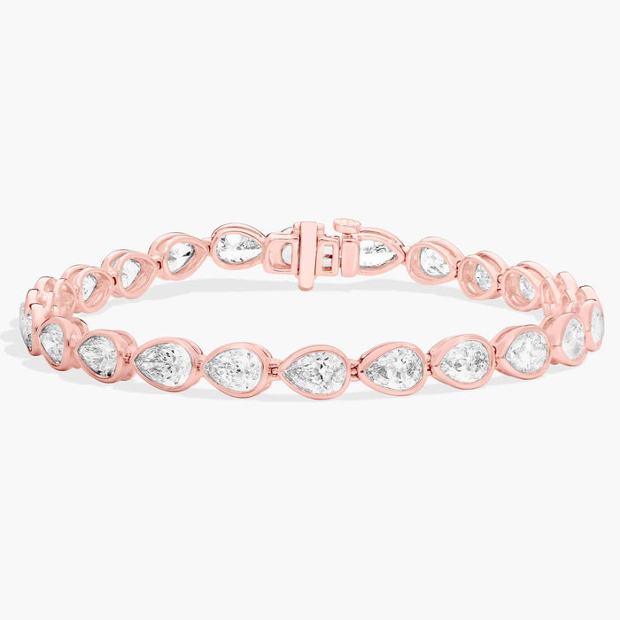 10.00ct Pear Cut Moissanite Tennis Bracelet - hero