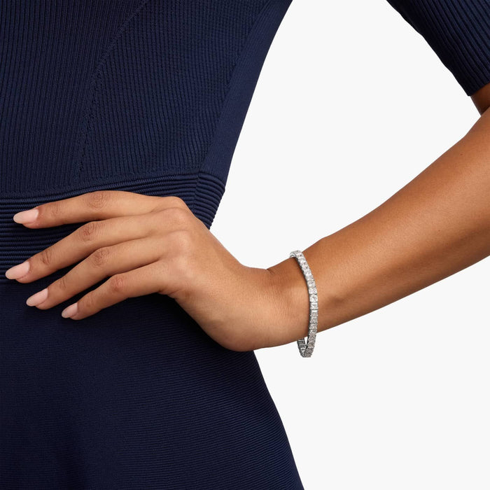 15.00ct Princess Cut Moissanite Tennis Bracelet - view 2