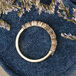 Load image into Gallery viewer, Baguette & Round Brilliant Cut Half Eternity Wedding Band Mapple Gems