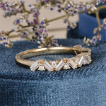 Load image into Gallery viewer, Baguette & Round Brilliant Cut Half Eternity Wedding Band Mapple Gems