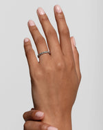 Load image into Gallery viewer, Baguette & Round Cut Moissanite Cluster Diamond Wedding Band Mapple Gems