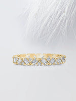 Load image into Gallery viewer, Baguette & Round Cut Moissanite Cluster Diamond Wedding Band Mapple Gems