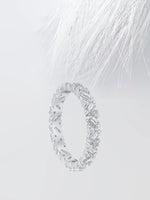 Load image into Gallery viewer, Baguette & Round Cut Moissanite Cluster Diamond Wedding Band Mapple Gems